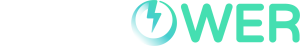 Logo Unipower bianco e verde acqua
